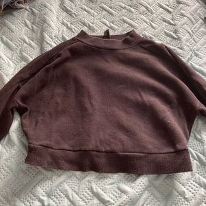 Black turtle neck crop top